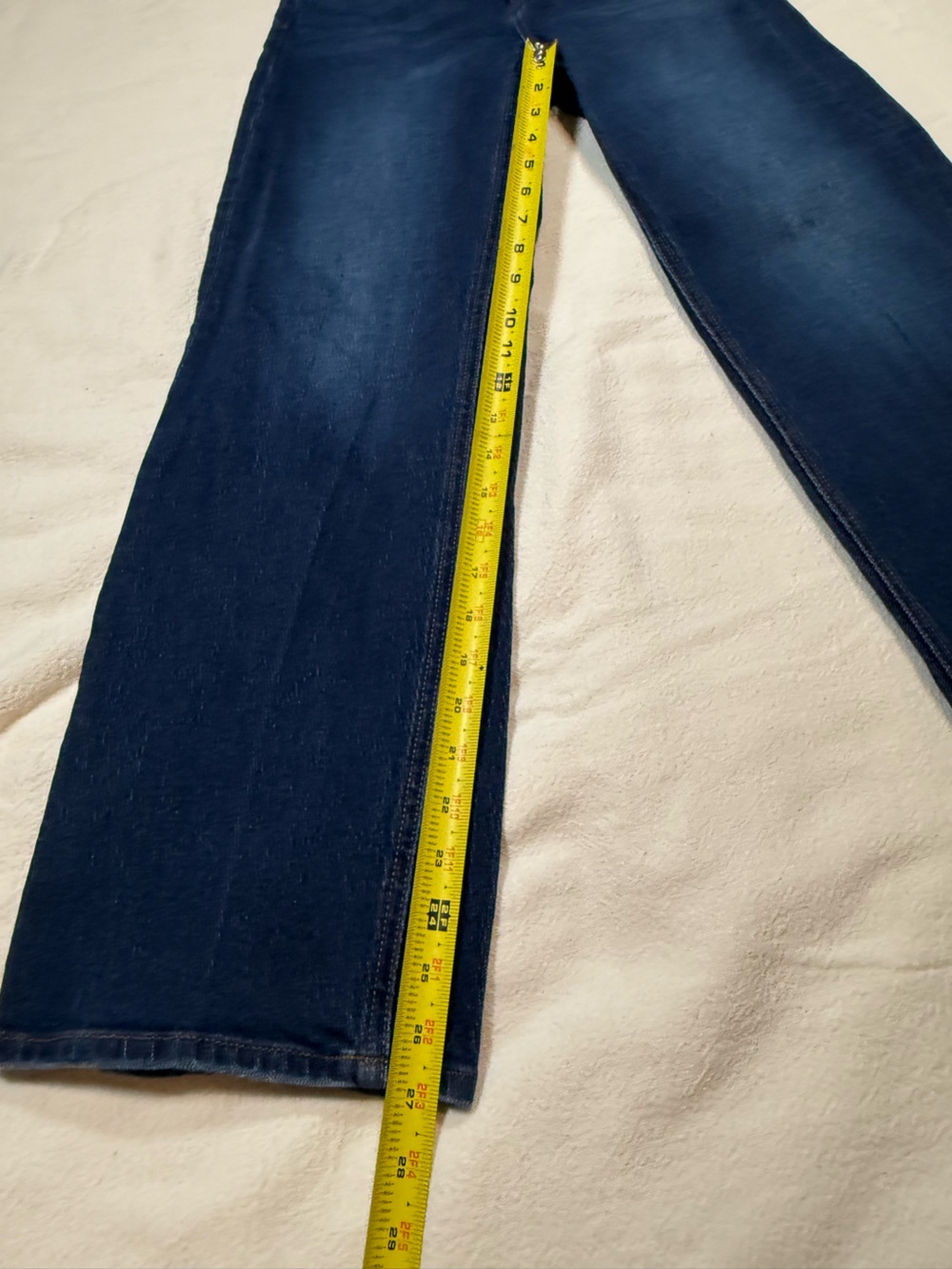 Quince Bella Stretch Relaxed Straight Jeans Stormy Blue Size 25 Short Petite - Picture 11 of 12